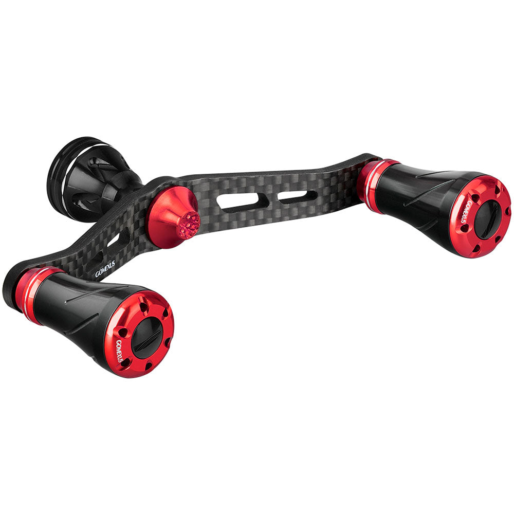 Gomexus Carbon Fiber Spin Handle Aluminium Knobs fuer Daiwa Black Red