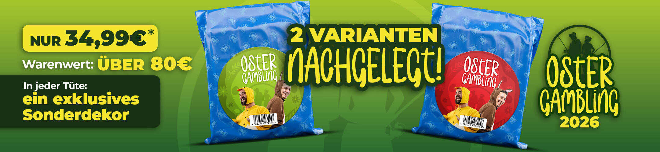 Die Hecht & Barsch Überraschungstüten zu Ostern mit Warenwerten bis 500 €.