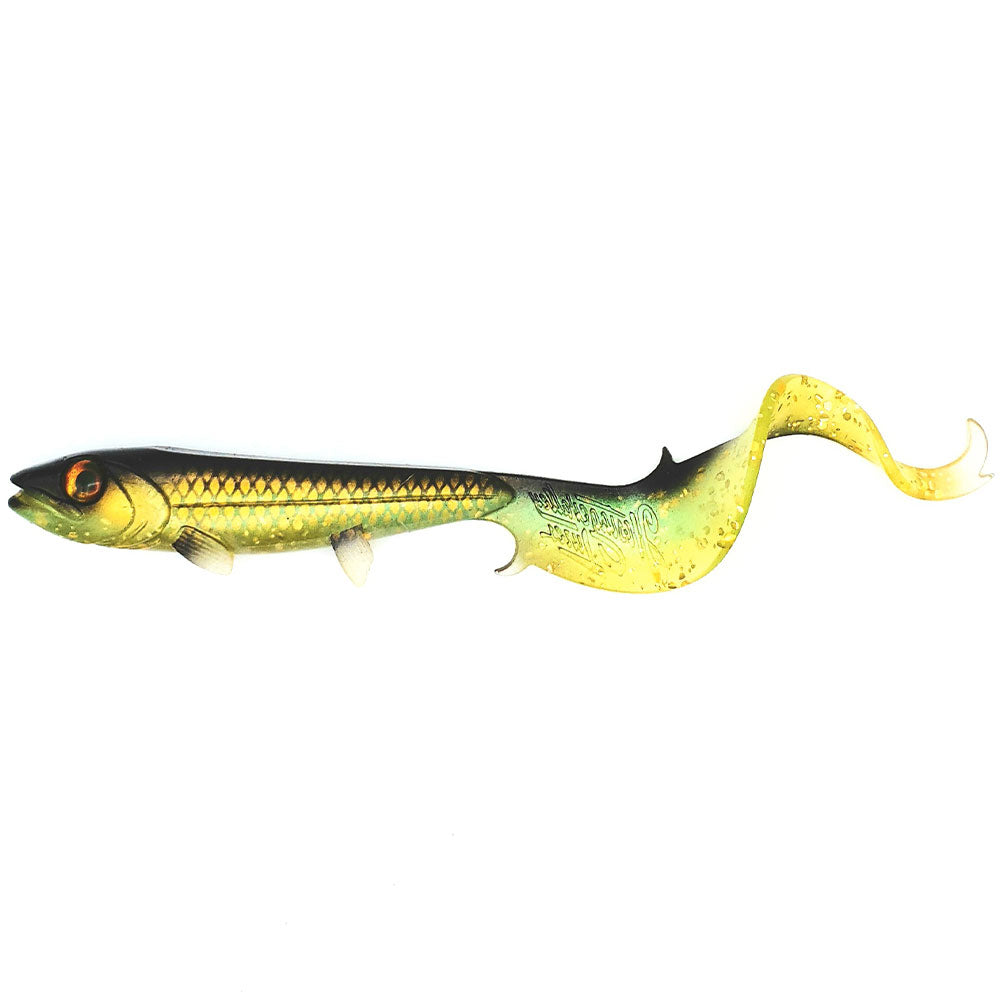 Hostagevalley Lures Hostagevalley Curlytail 18 cm Gold Jade