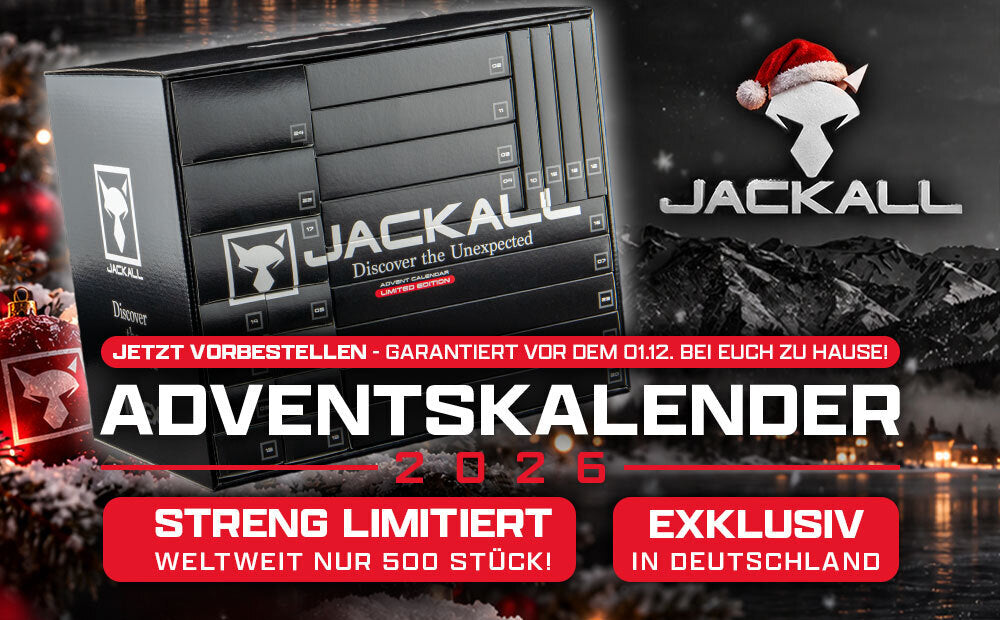 Der streng limitierte Jackall Adventskalender 2026 exklusiv in unserem Shop erhältlich.