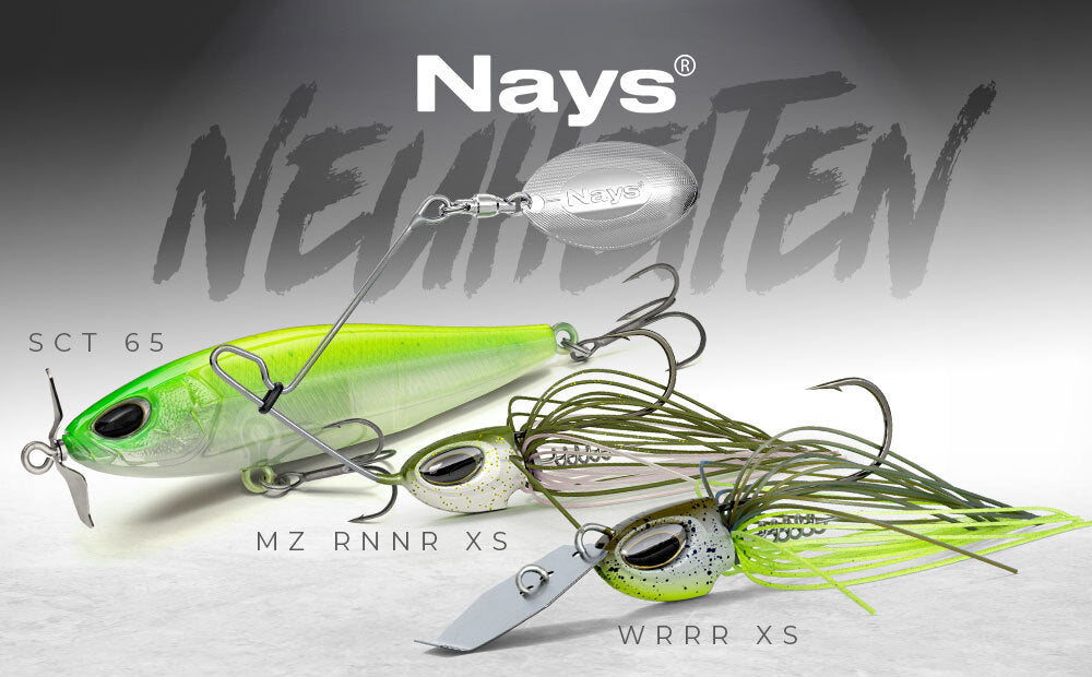 Der neue WRRR XS, MZ RNNR XS und ein neuer Topwater-Köder, der SCT, von Nays.
