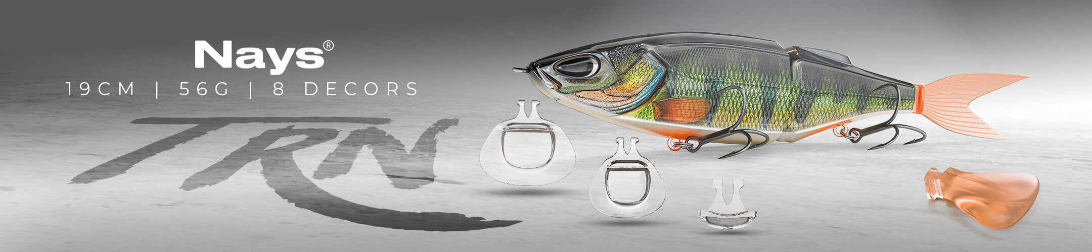 Der erste Swimbait von Nays ab sofort auf Hechtundbarsch.de verfügbar, mit Zusatzgewichten, zusätzlichen Tauchschaufeln und Wechsel-Tails.