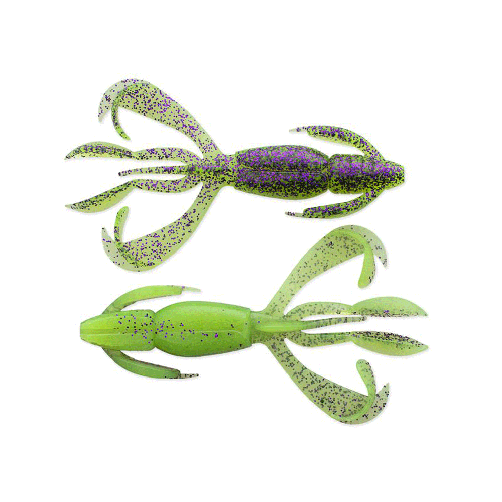 Keitech Crazy Flapper 3,6 9 cm Purple Chartreuse BA Edition