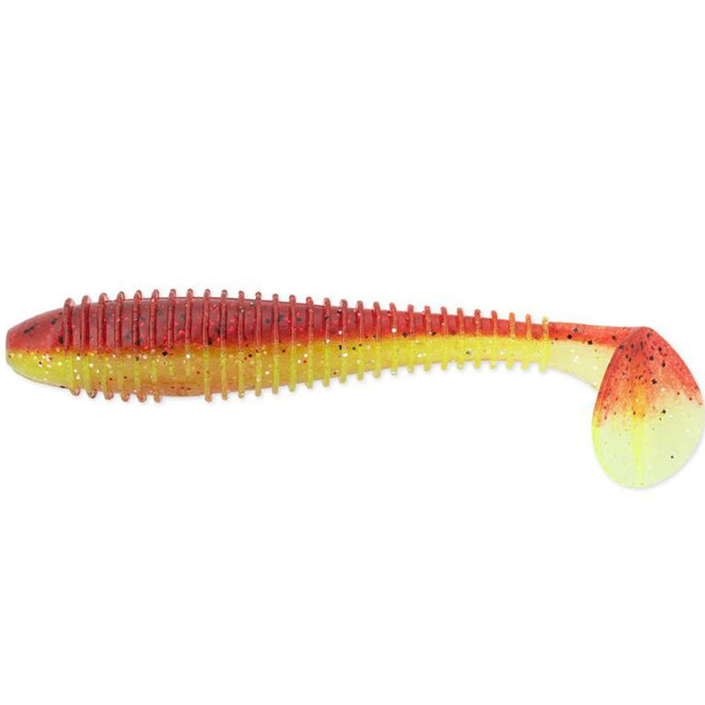 Keitech FAT Swing Impact 3,8 9,5 cm Chartreuse Silver Red