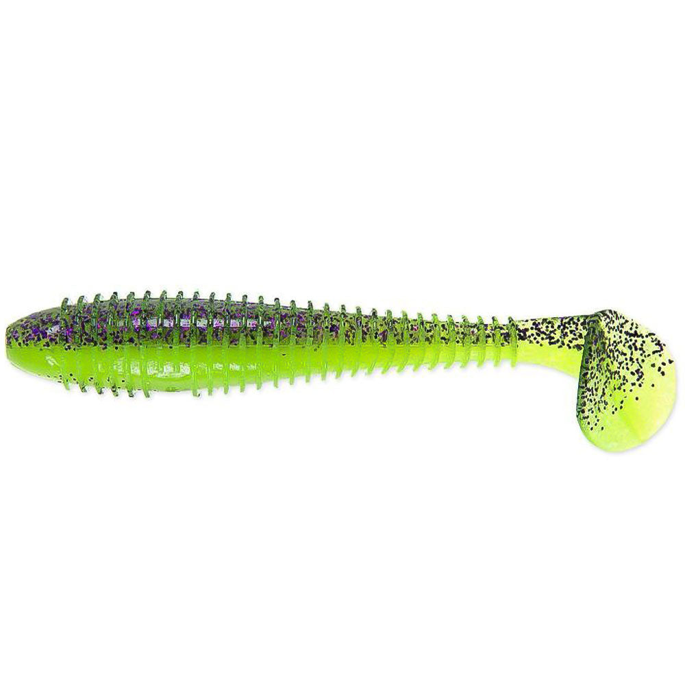 Keitech FAT Swing Impact 5,8 14,5 cm Purple Chartreuse BA Edition