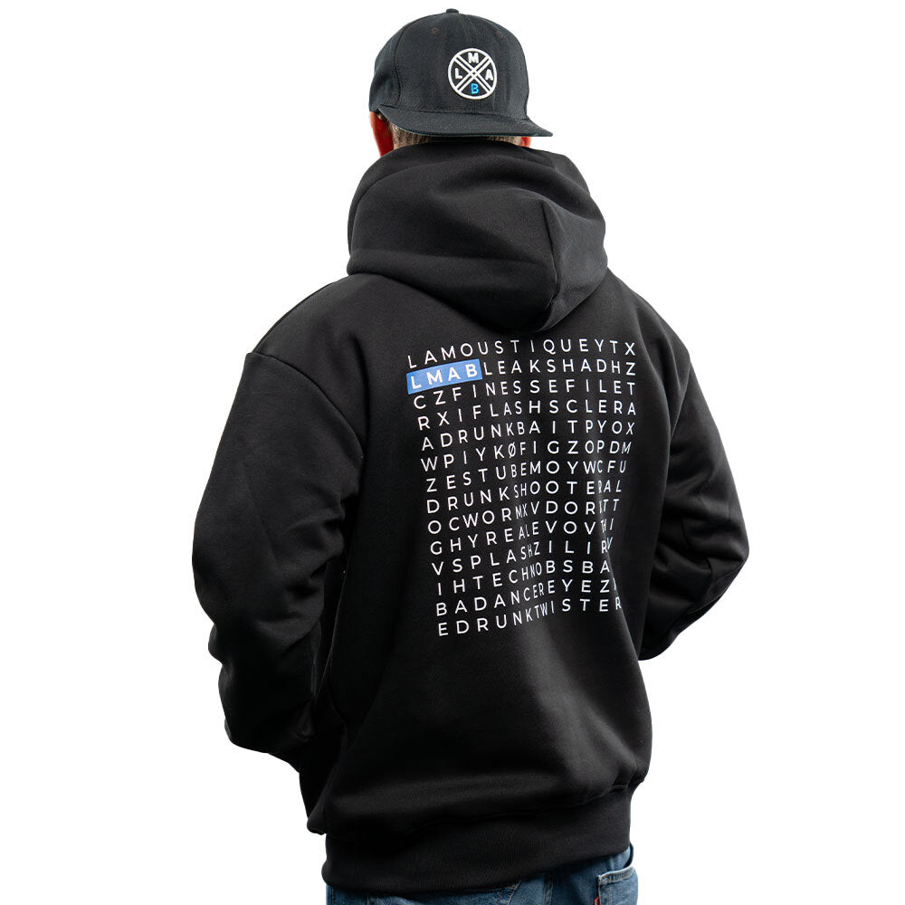 LMAB Crossword Hoodie Black Rückseite