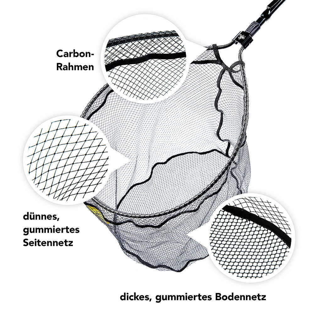 Lieblingskoeder Ultraboost Kescher Barsch Kescher 50x40 cm Details Netz