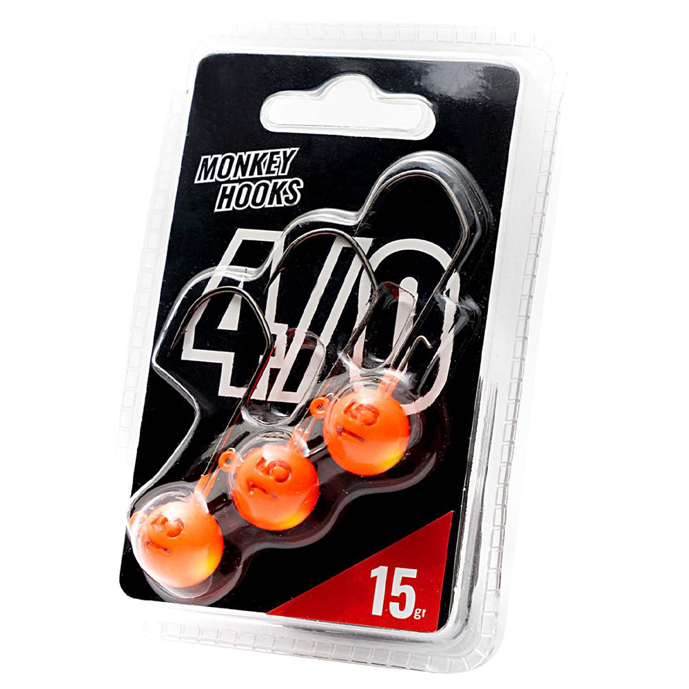 Monkey Lures Monkey Hooks 40 3,0 g Orange Gelb