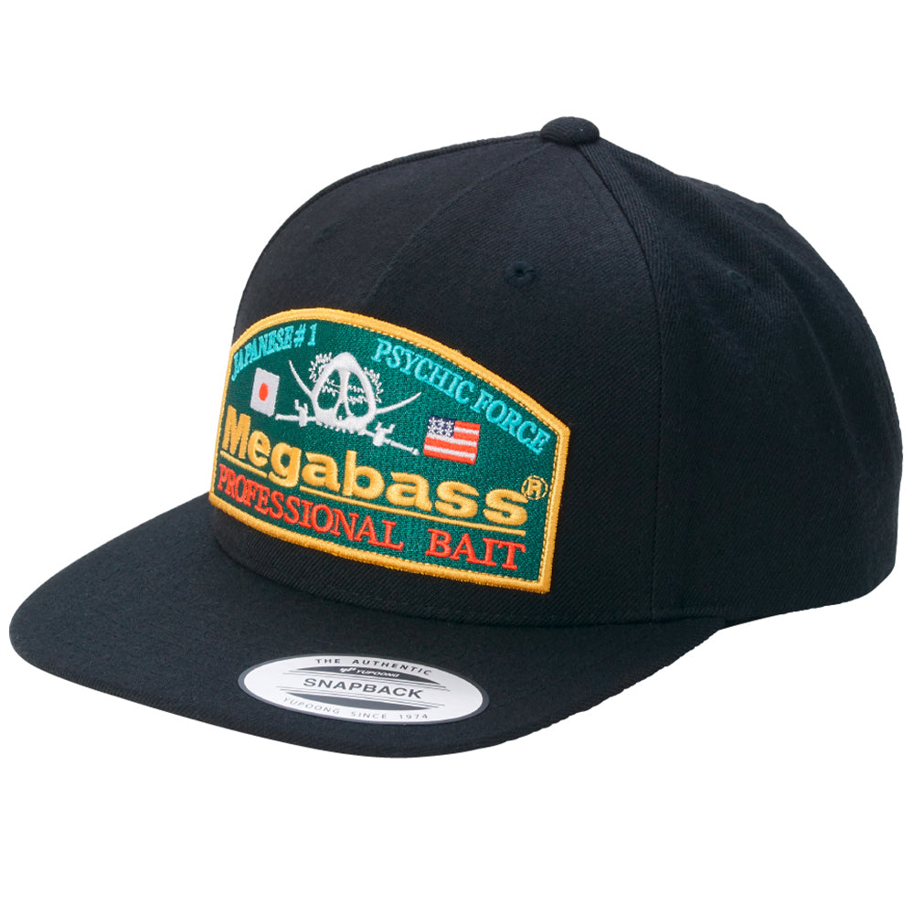 Megabass Psychic Snapback Cap Black Green