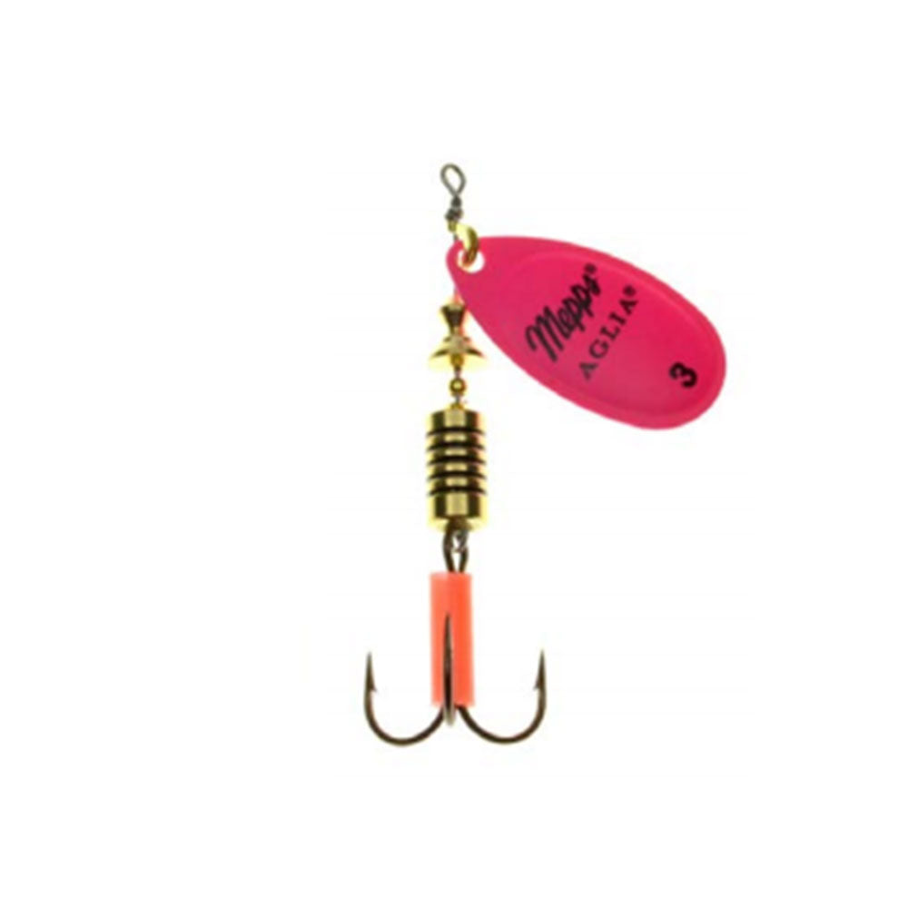 Spinner De Pêche Mepps Aglia Fluorescent Jaune Taille 3 - 6,5g Leurres Cuillère