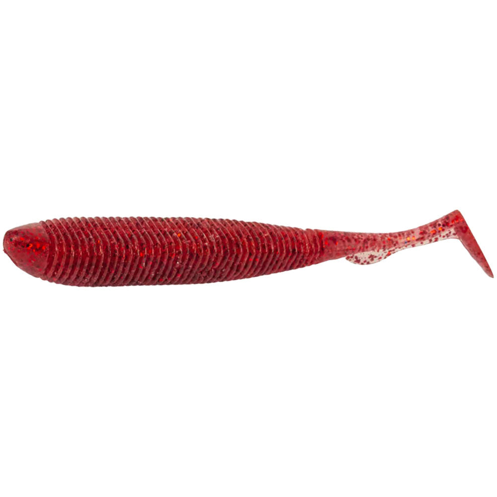 Molix Real Action Shad 3,8 9,6 cm UV Clear Red Flake