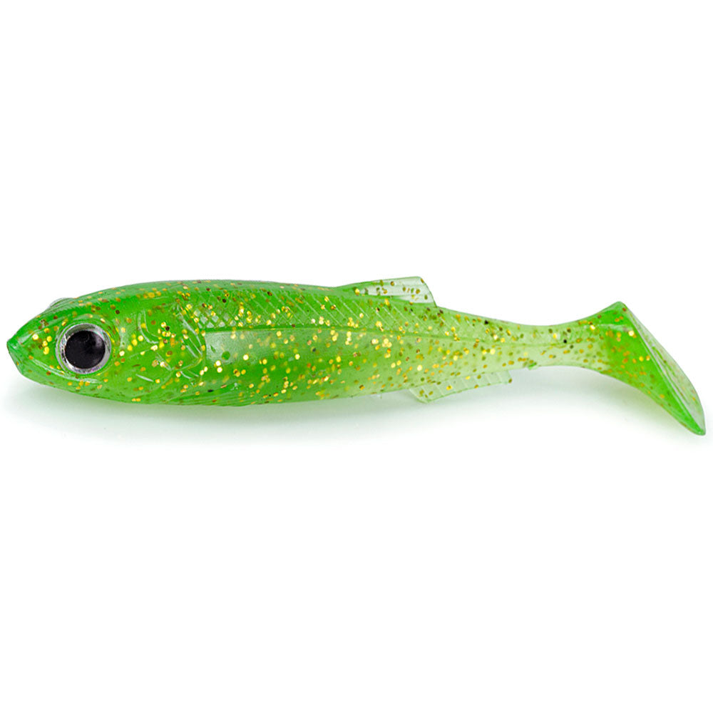 Molix Real Thing Shad 3,5 9 cm UV Lime Gold Flake