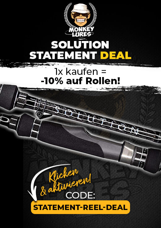 Monkey Lures Statement Ruten Deal. Spare 10% auf Rollen beim Kauf einer Rute.