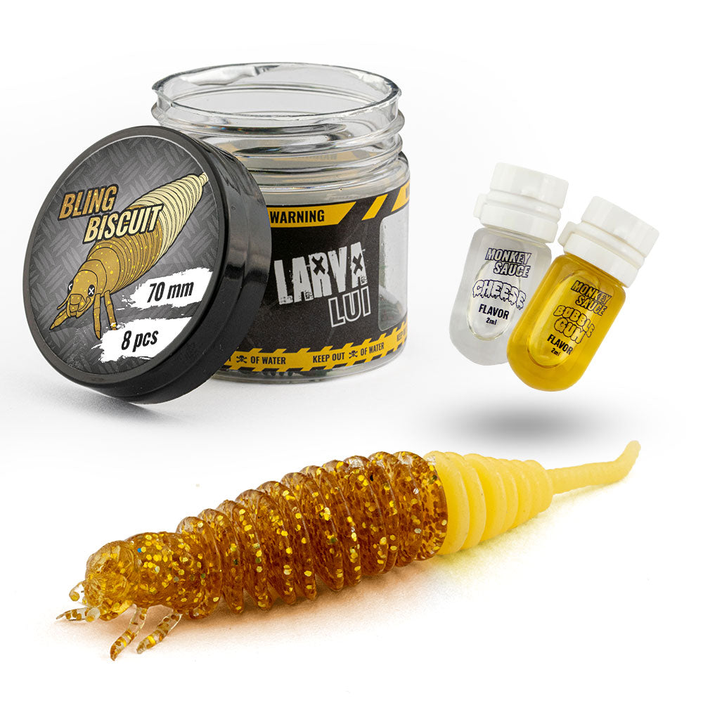 Monkey Lures Larva Lui 70 mm Bling Biscuit