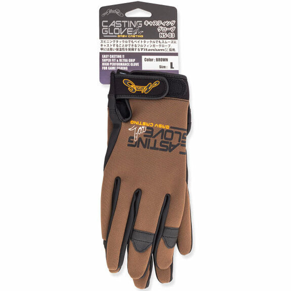 Nories Casting Gloves NS 03 Brown L