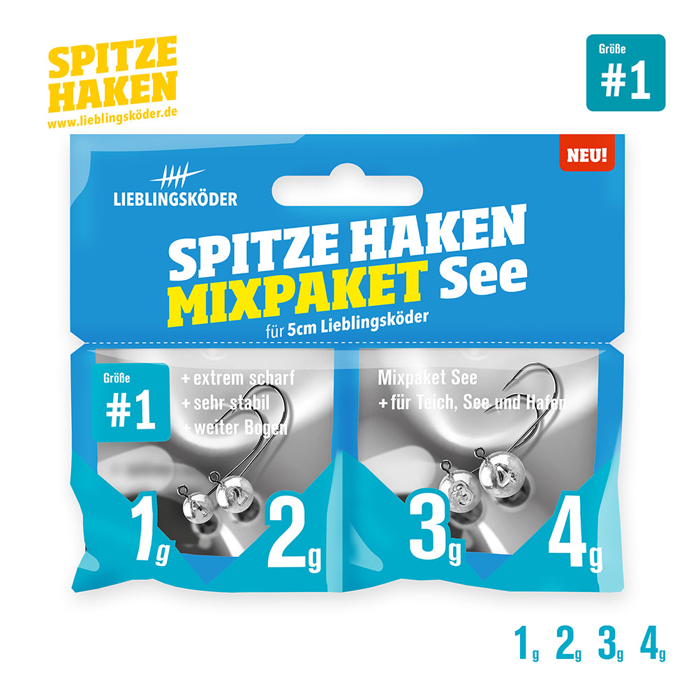 Lieblingskoeder Spitze Haken Mixpaket 1 See 1g, 2g, 3g, 4g