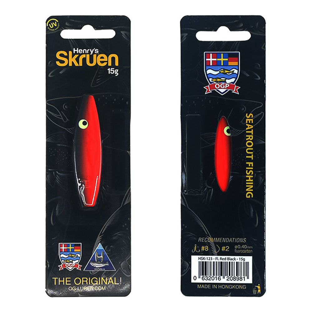 OGLures Henrys Skruen 15,0 g 6,0 cm Fl Red Black