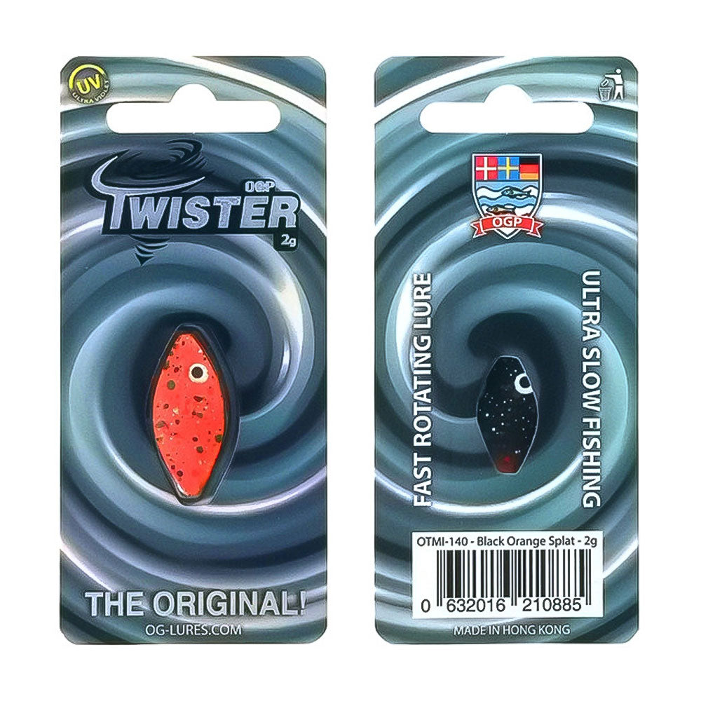 OGLures OGP Twister 2,0 g Black Orange Splat