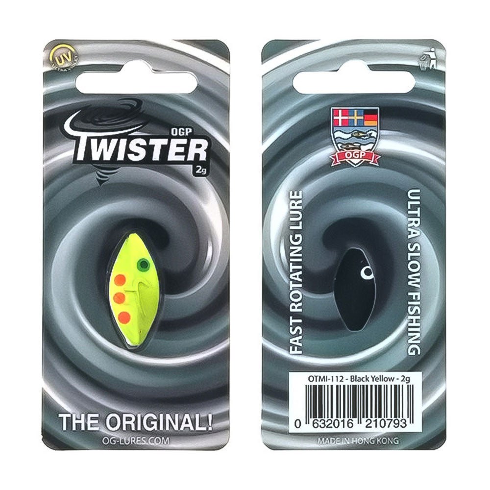 OGLures OGP Twister 2,0 g Black Yellow