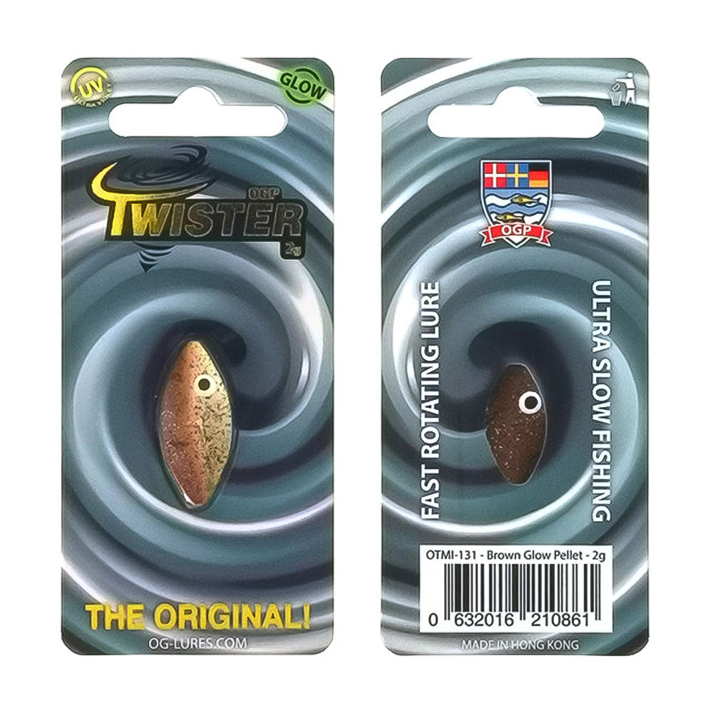 OGLures OGP Twister 2,0 g Brown Glow Pellet