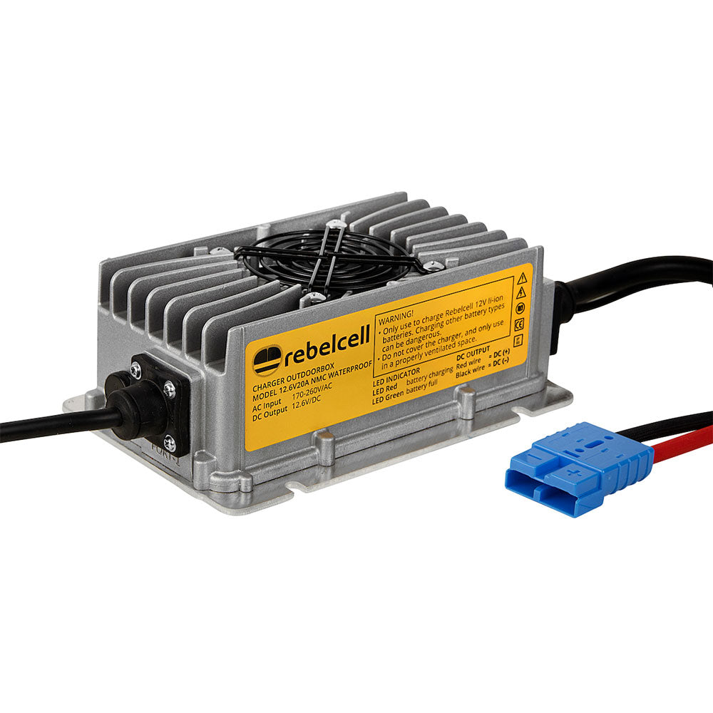 Rebelcell Ladegeraet fuer 12 V Outdoorbox IP65 12,6 V 20 A