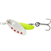 Bewertung von Falko für das Produkt Grub Spinner #2 / 5.8 g / Silver Red Lime