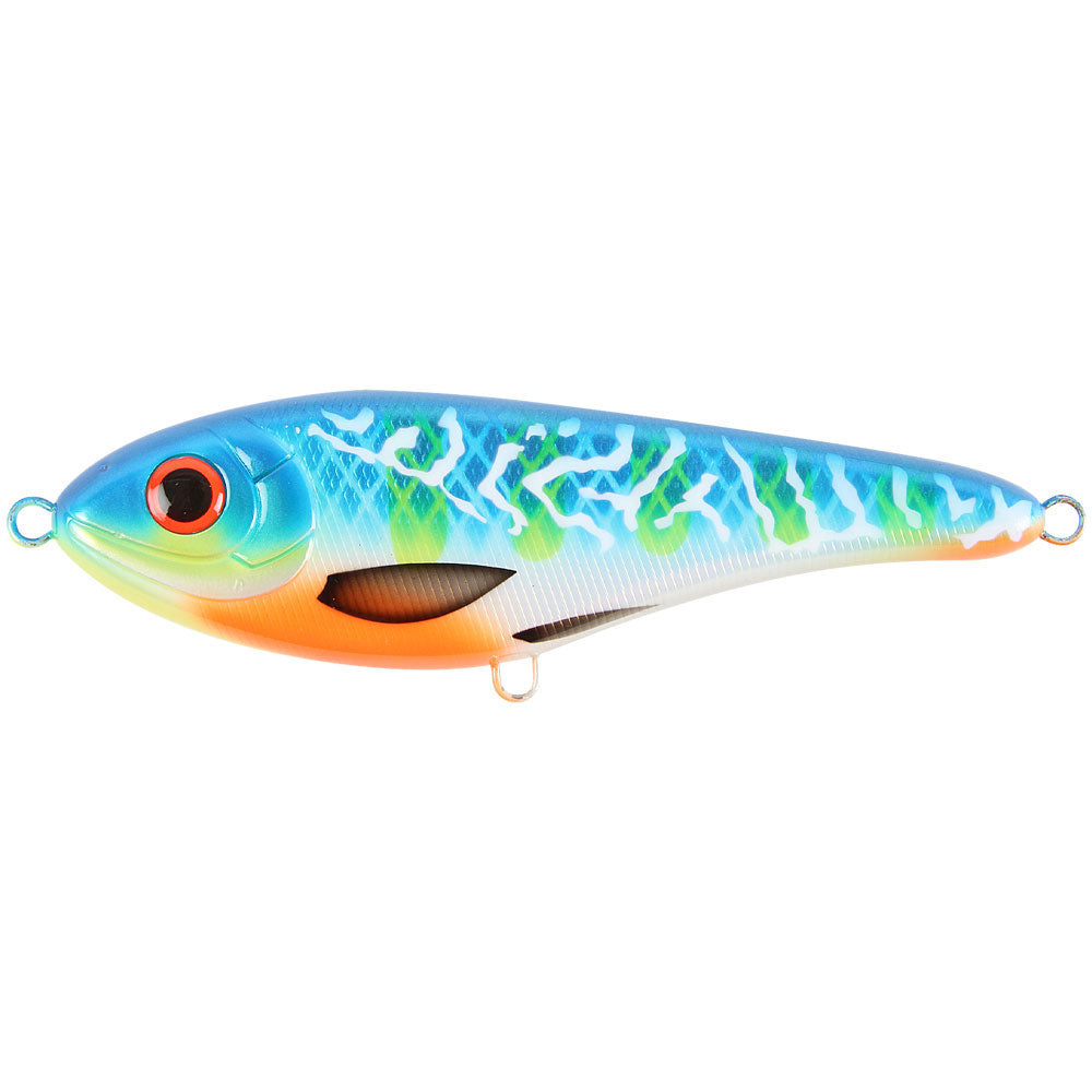 Strike Pro Buster Jerk 15 cm Sinking Blue Fire