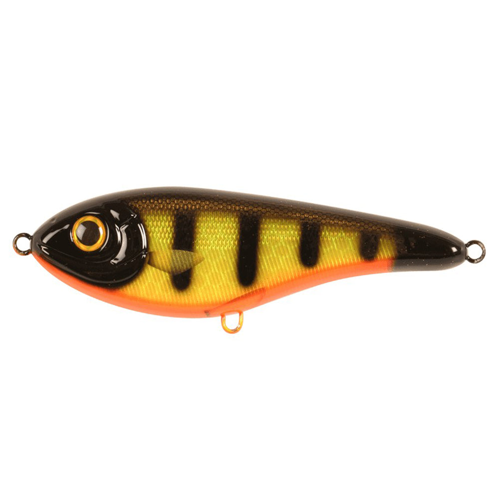 Strike Pro Buster Jerk 15 cm Shallow Black Okoboji Perch