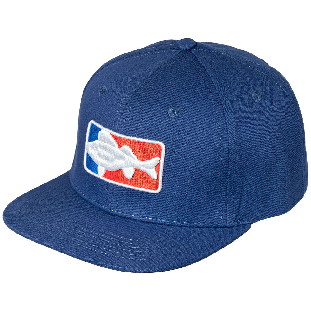 LMAB Snapback Cap National Fishing League Logo Navy