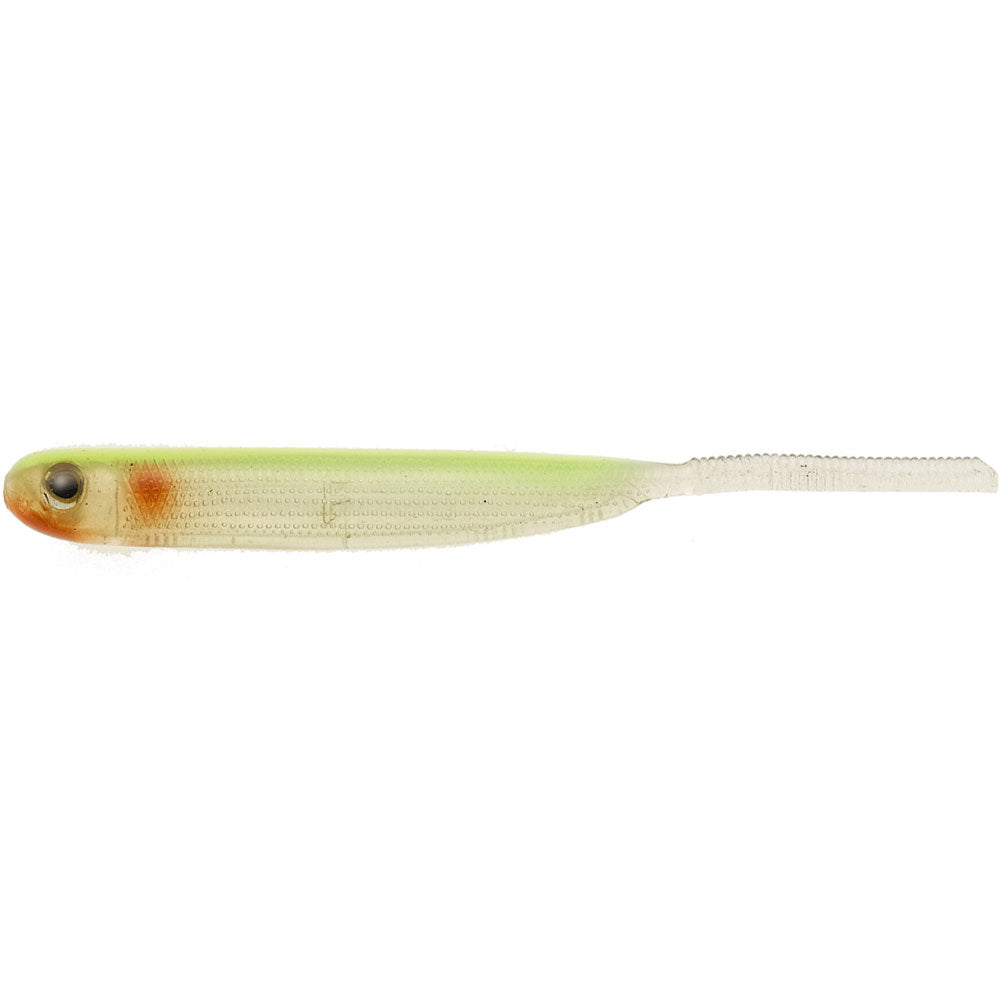 Tiemco PDL Super Shad Shape 4 10 cm Crystal Chartreuse