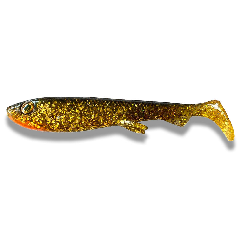 Wolfcreek Lures Wolfcreek Shad Perch Bass 8,5 cm 6 g Golden Black Glitter UV