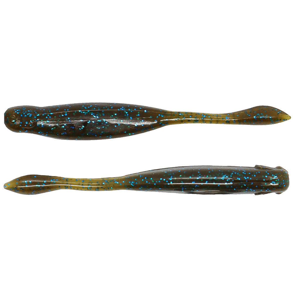 X Zone Lures Hot Shot Minnow 8,2 cm 3,25 Green Pumpkin Blue Flake