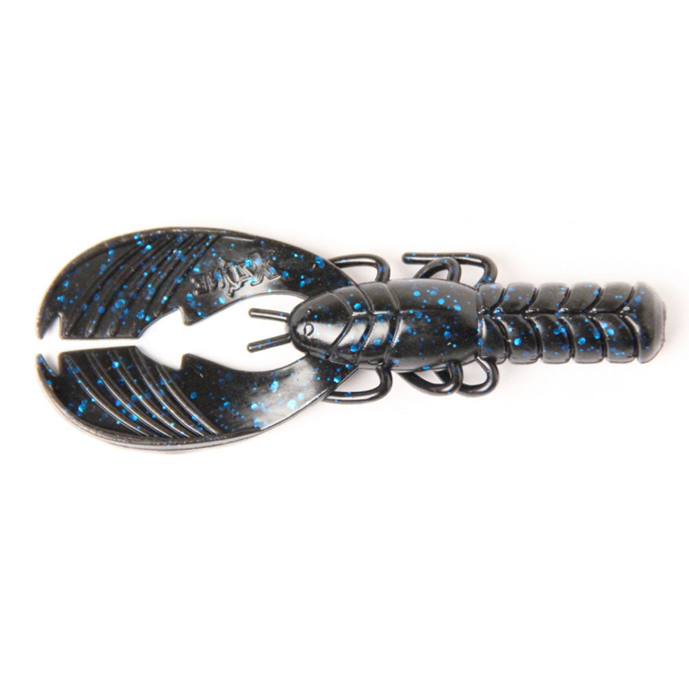 X Zone Lures Muscle Back Craw 4 10 cm Black Blue Flake