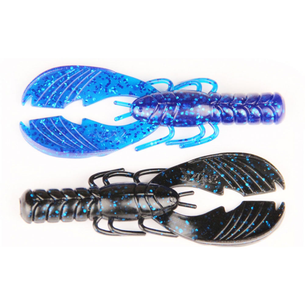 X Zone Lures Muscle Back Craw 4 10 cm Black Blue Laminate