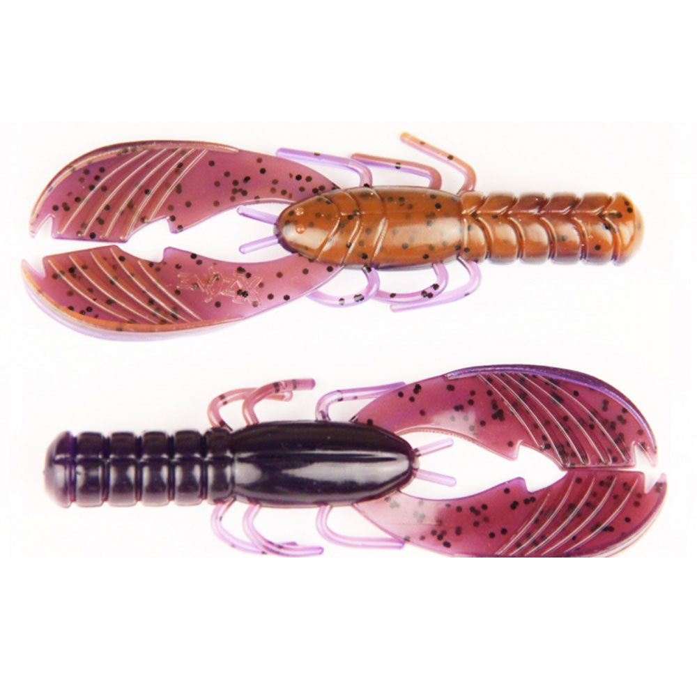 X Zone Lures Muscle Back Craw 4 10 cm Peanut Butter and Jelly