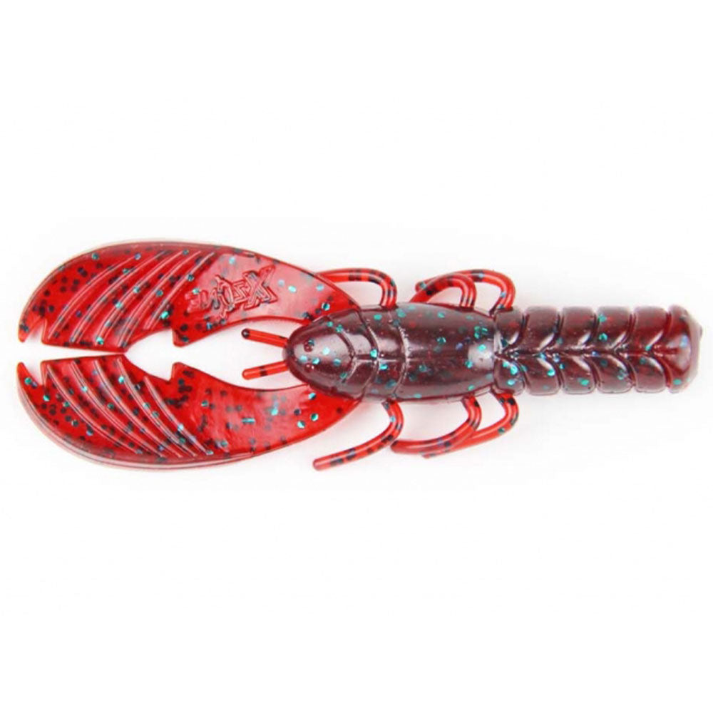 X Zone Lures Muscle Back Craw 4 10 cm Red Bug