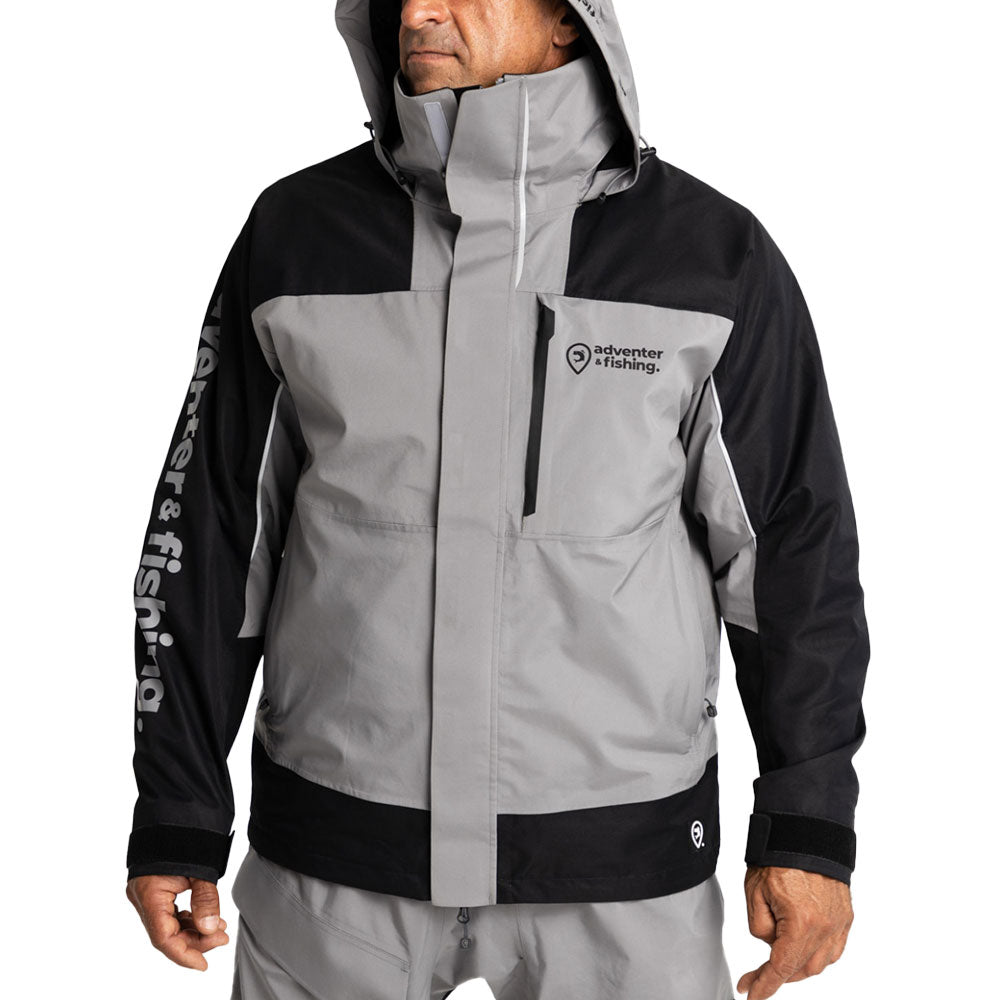 adventer fishing Membranjacke Steel Black M