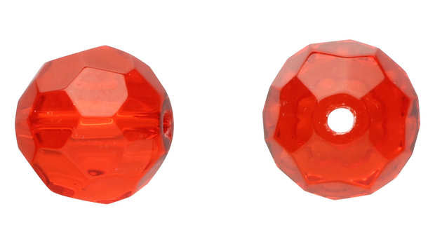 DEKA Glass Beads Red rote Glasperlen M