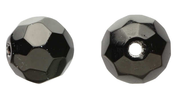 DEKA Glass Beads Black schwarze Glasperlen M