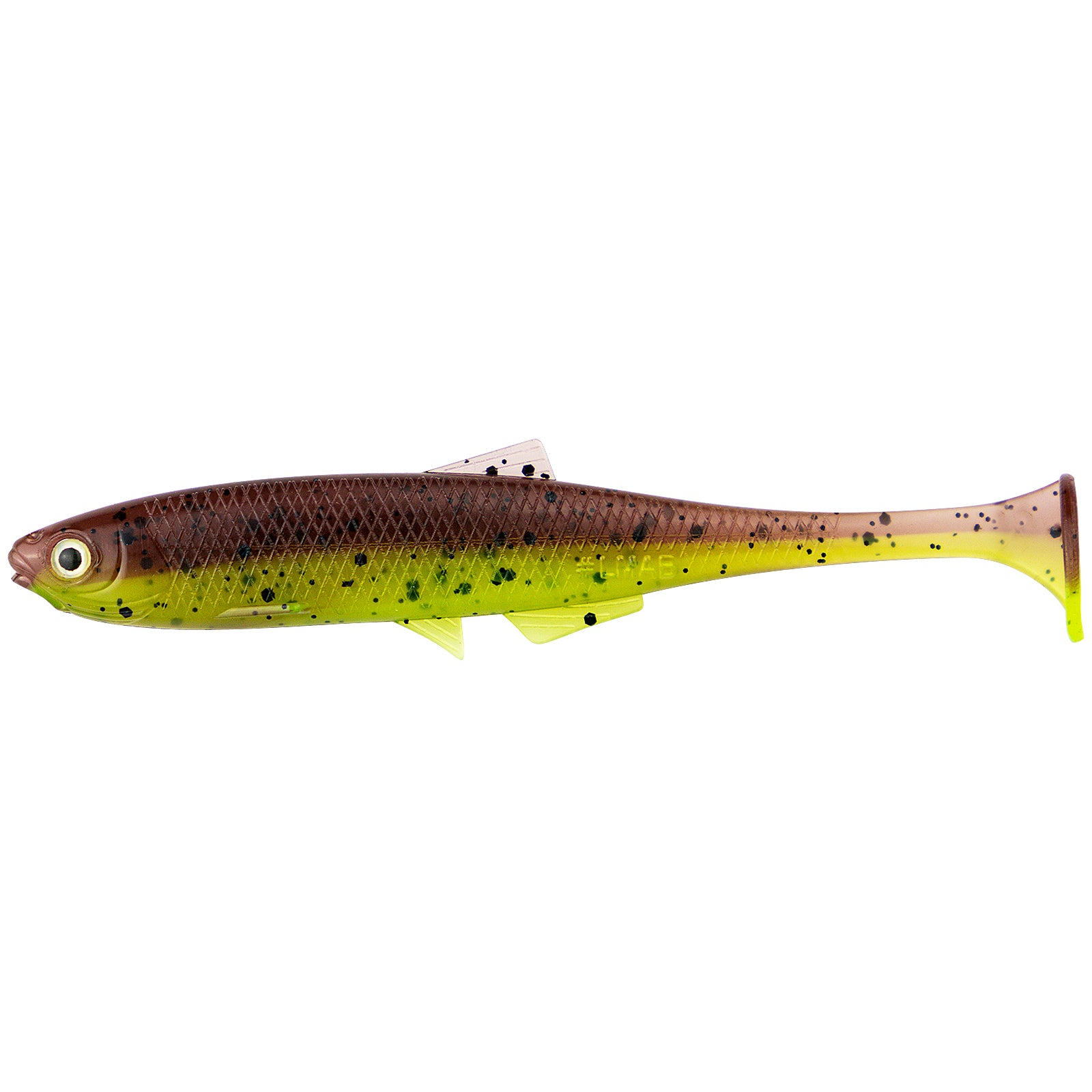 LMAB KFI Bleak Shad 12 cm KOeFI Green Pumpkin Chartreuse