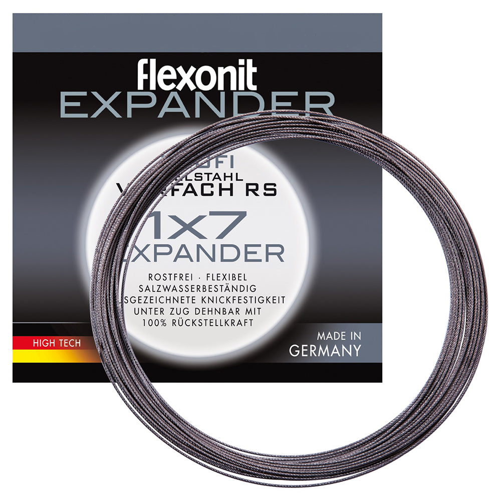 flexonit 1x7 Expander Stahlvorfach Meterware 0,36 mm 11,5 kg