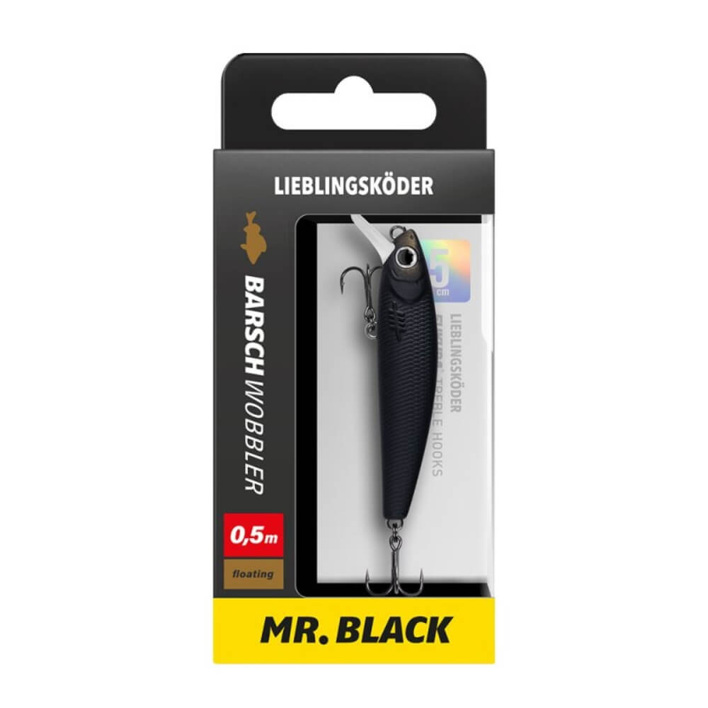 Lieblingsköder Barschwobbler 5 cm Mr Black