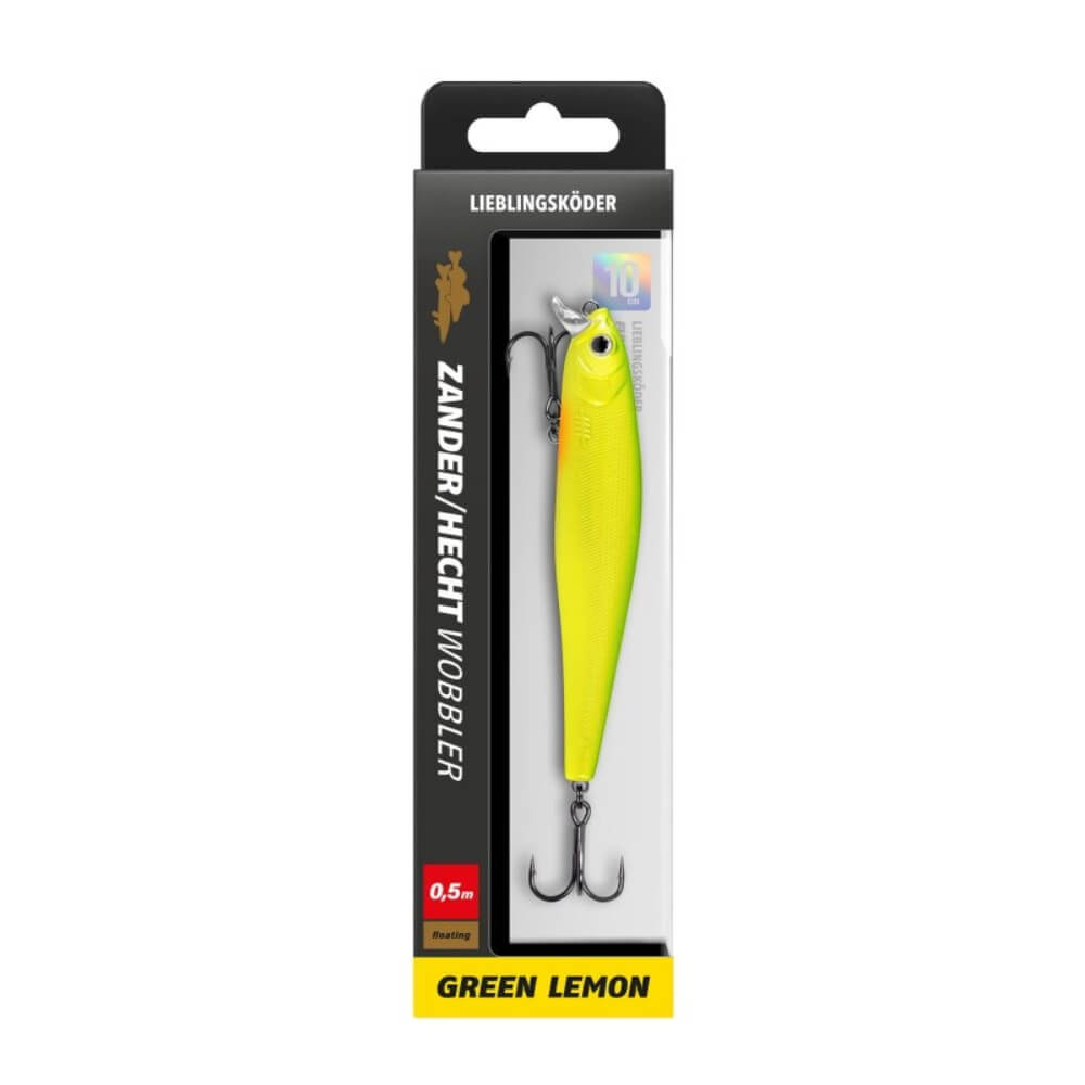 Lieblingsköder Zander/Hecht-Wobbler ZH100 F0,5 Green Lemon