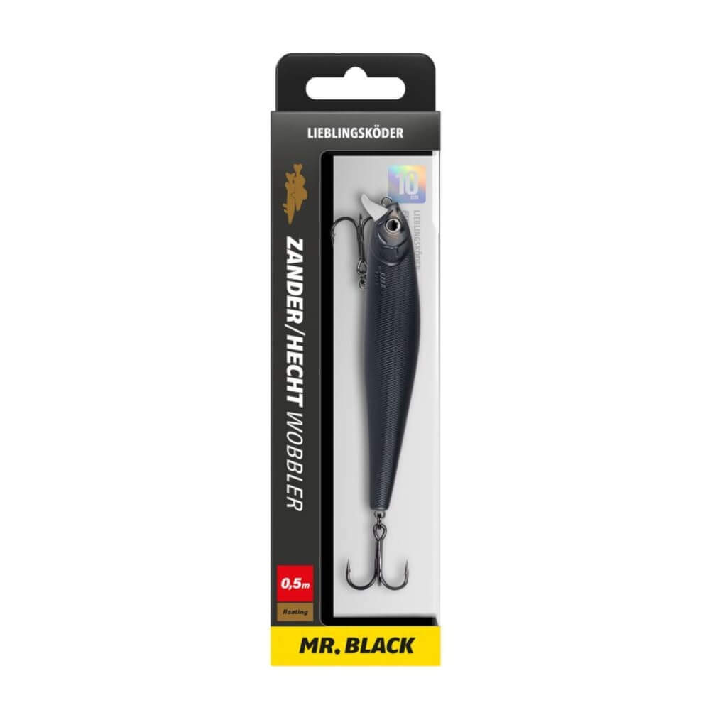 Lieblingsköder Zander/Hecht-Wobbler ZH100 F0,5 Mr.Black
