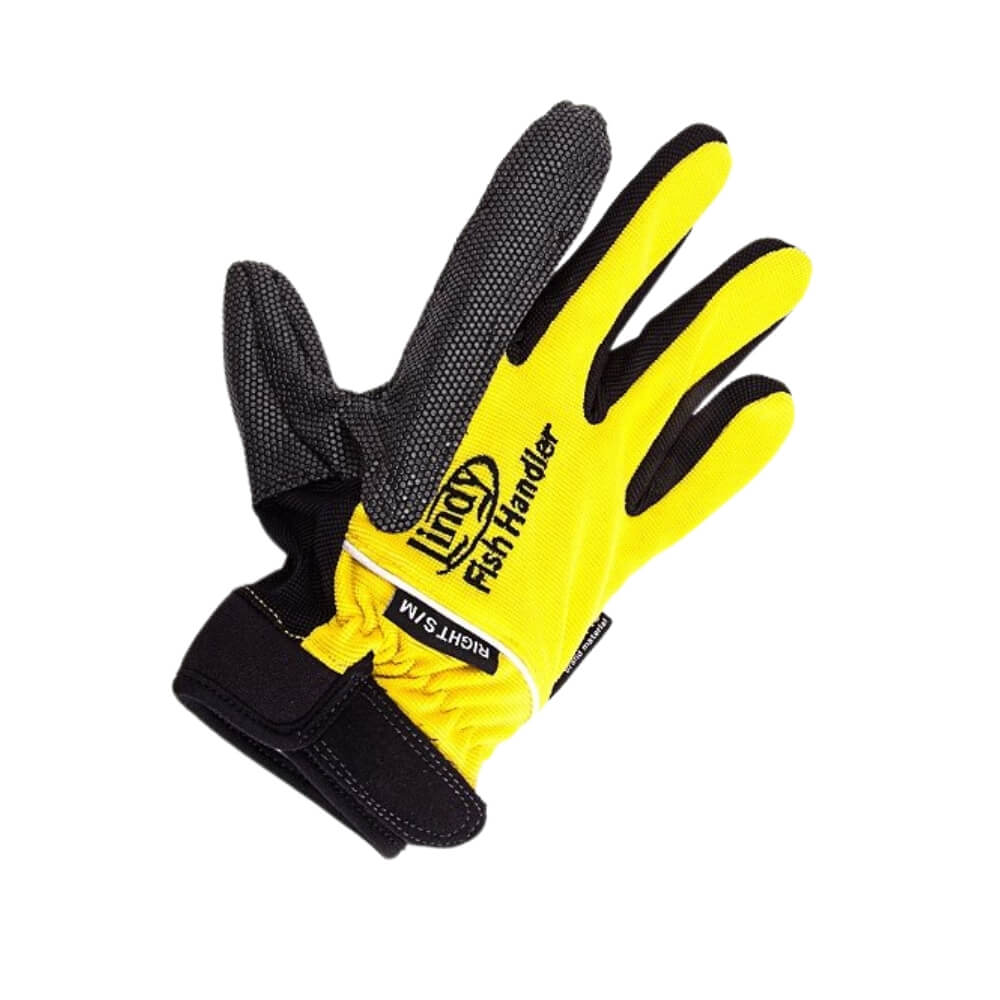 Lindy Fisch-Landehandschuh rechts gelb S / M