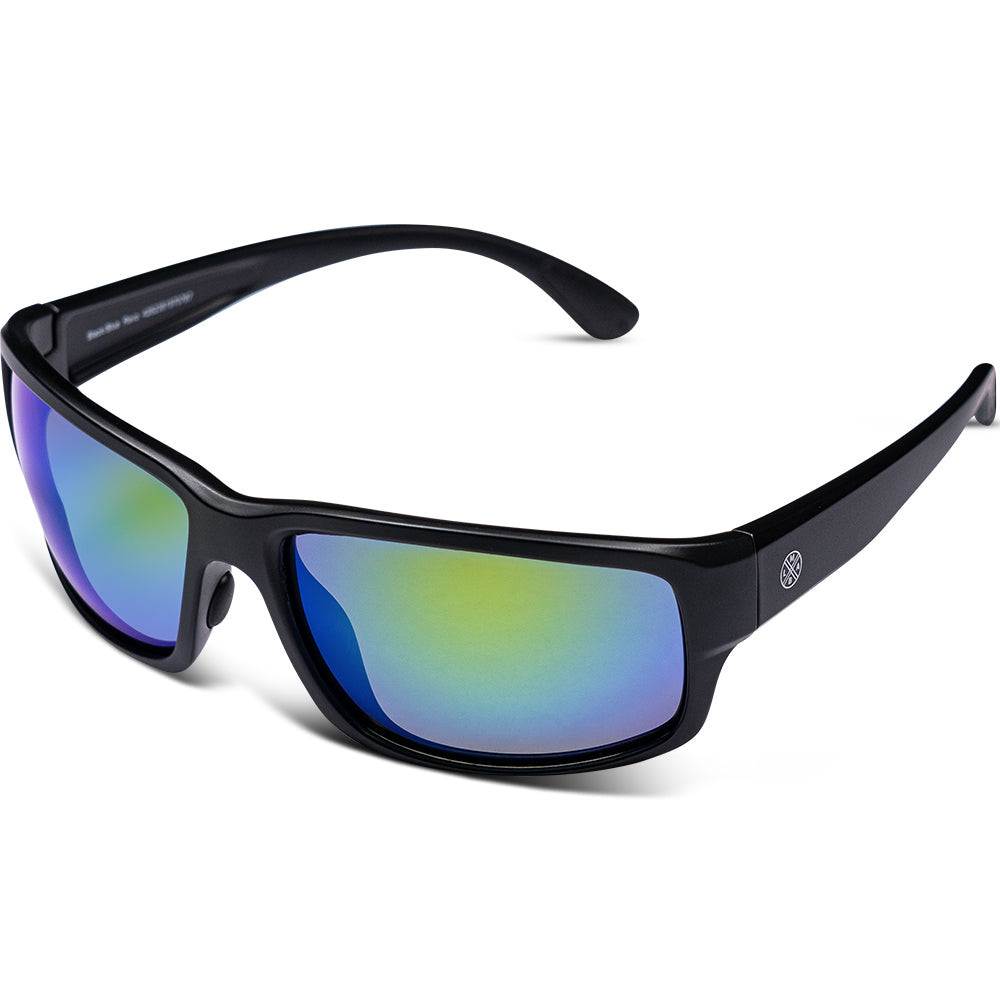 LMAB Iris Polarisationsbrille Matte Black Green Revo