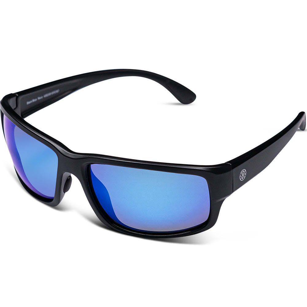 LMAB Iris Polarisationsbrille Matte Black Blue Revo