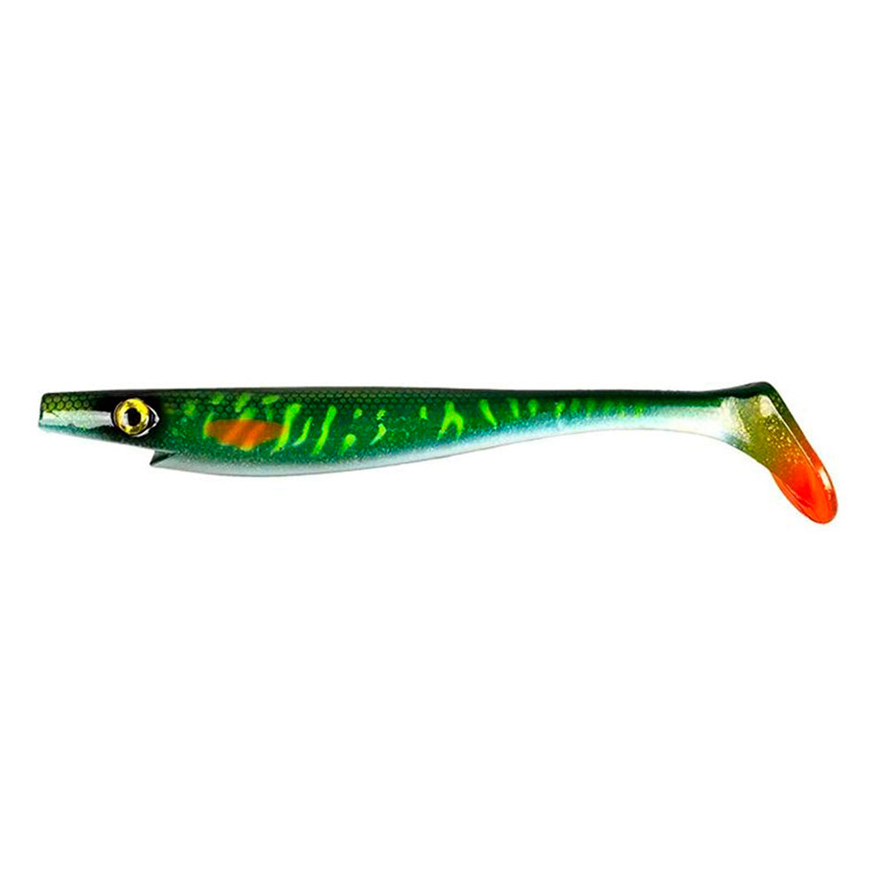 Strike Pro The Pig Shad 9 23 cm Green Motoroil Pike UV