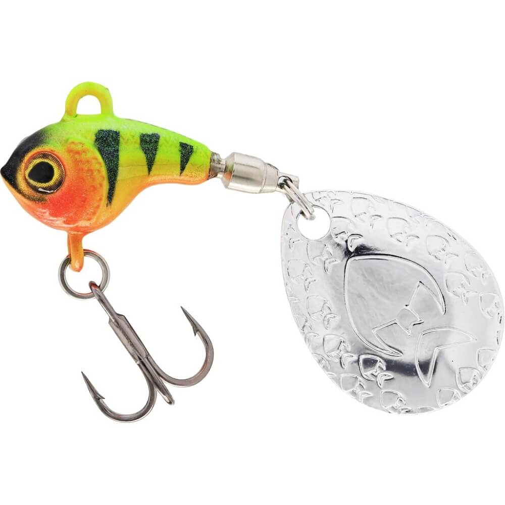 Westin DropBite Tungsten Spin Tail Jig  Chartreuse Perch